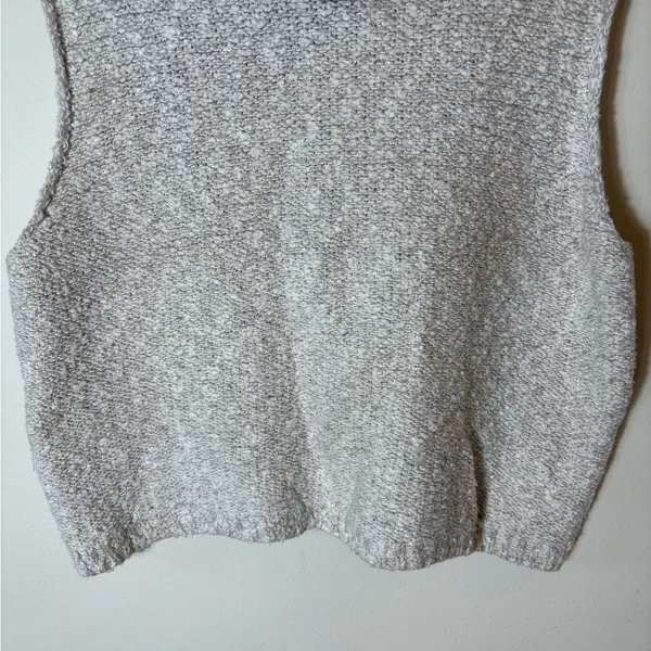 Free People Little White Lies Sweater Vest Oatmeal Large‎ - Image 4