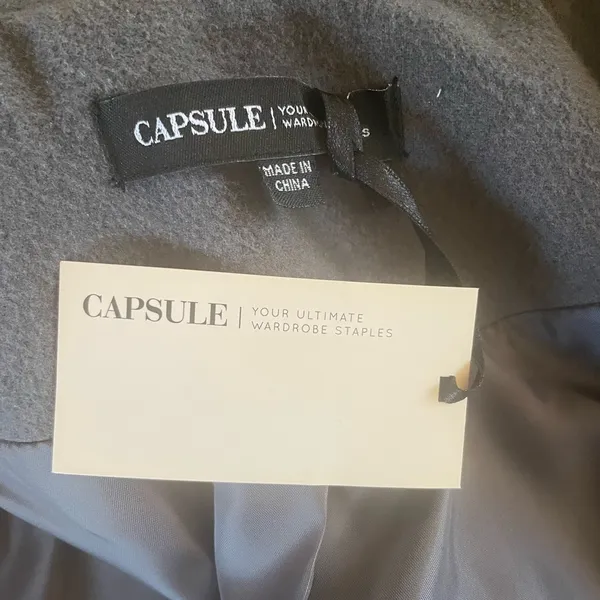 NWT Capsule Waredrobe Staple One Button Blazer in Grey‎ Size 14 Gray - Image 5