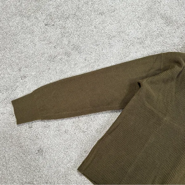 NWT Mango Women’s Crewneck Knit Sweater Longsleeve in Dark Olive S - Image 5