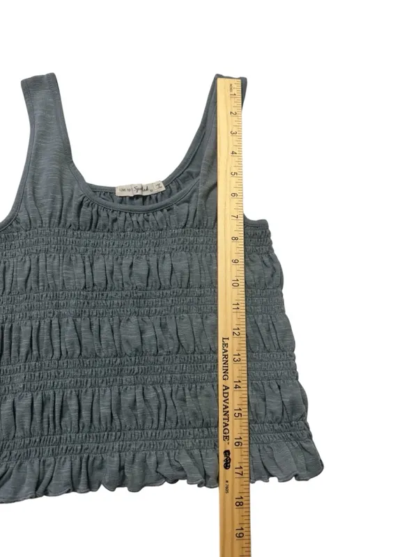 Blue Smocked Ruffle Tank Top Size M - Image 7