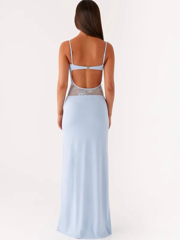 Peppermayo Sky-Blue Lace-Trim Maxi Dress - Image 2