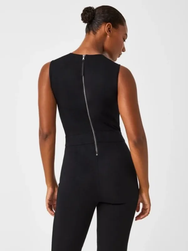 SPANX The Perfect Sleeveless Jumpsuit Black Large Petite NEW NWT - Image 4