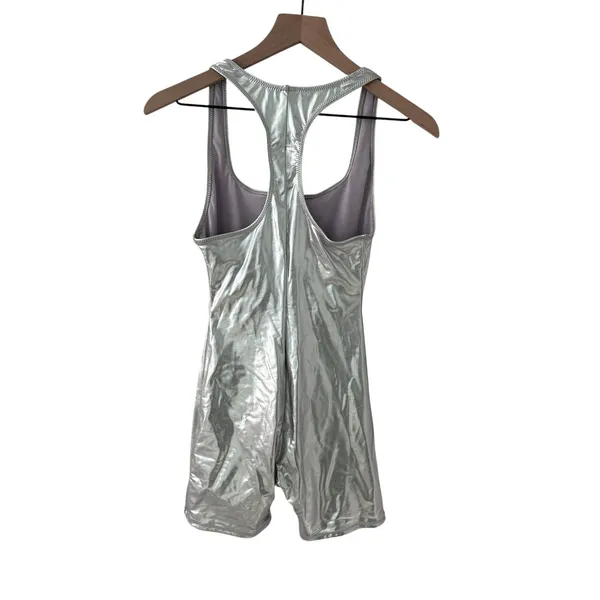 Skims Women Nickel Metallic Swim Cycle Suit NWT Size S ( Sold Out) - Image 6