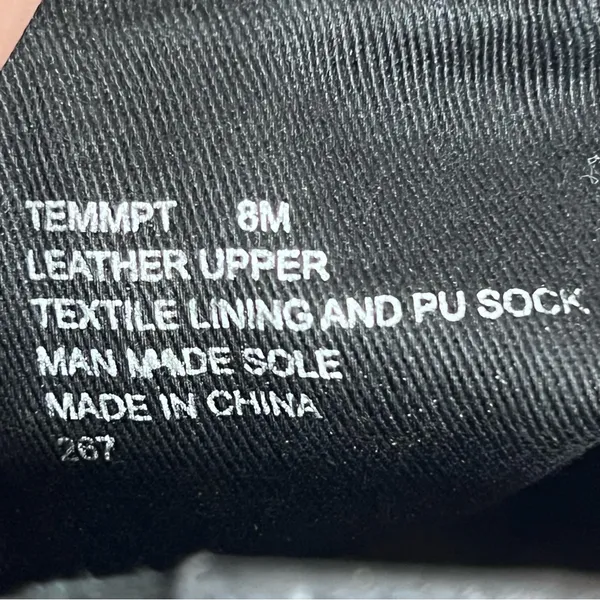Steve Madden Temmpt Black Leather Mid Rise Boots 8M moto back zipper - Image 3