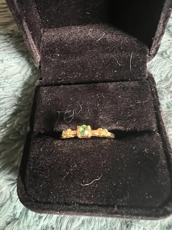 Gorgeous Golden Band with Gemstone Embellished Band Size 7 - Image 2