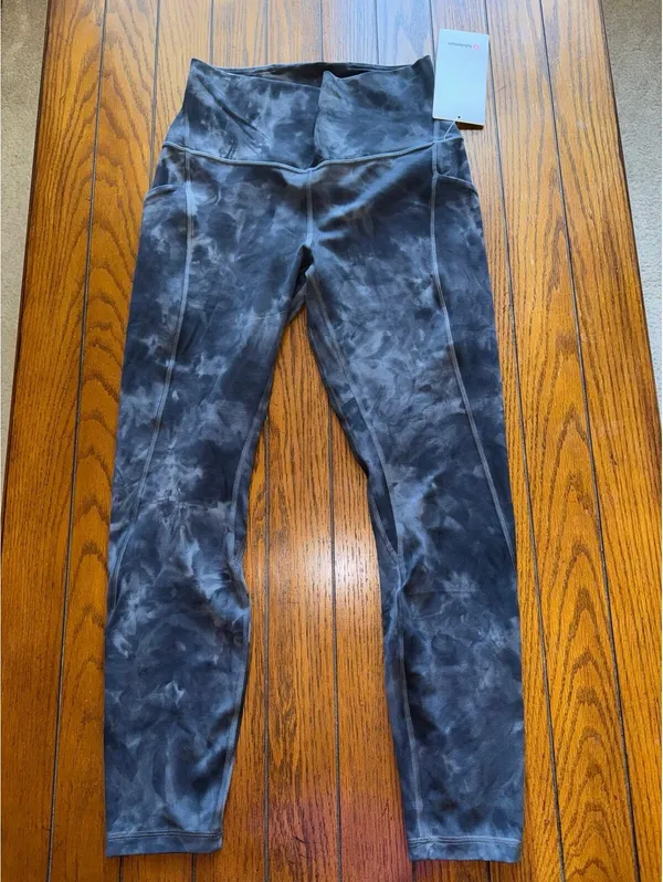 Lululemon Align With Pockets High Rise 25” Diamond Dye Pitch Grey Size 8 NWT - Image 3