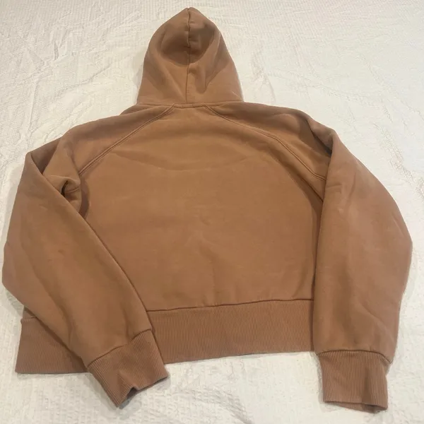 Vuori Women's Restore Half Zip Hoodie dark beige/tan color size M women - Image 7