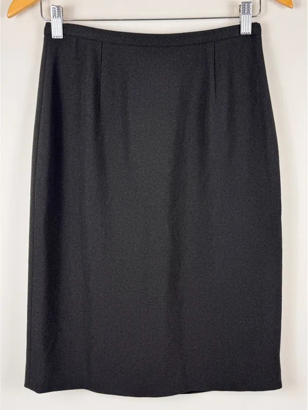 Ann Taylor Vintage Black Skirt Suit Set Blazer Pencil Skirt Size 4 Career - Image 8