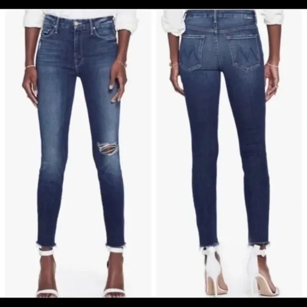 MOTHER The Looker Ankle Fray Jeans In Cat Attack 27 High Rise - Image 2
