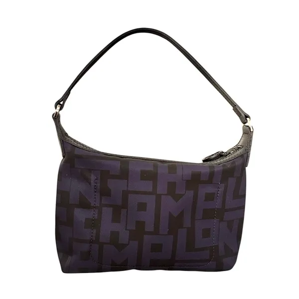Longchamp Le Pliage LGP Nylon Pouch Clutch Black Navy - Image 4