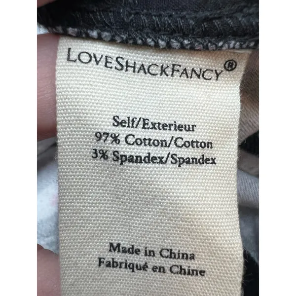 LoveShackFancy Meyerson Flare Pant vintage floral stripe‎ sz 00 - Image 5