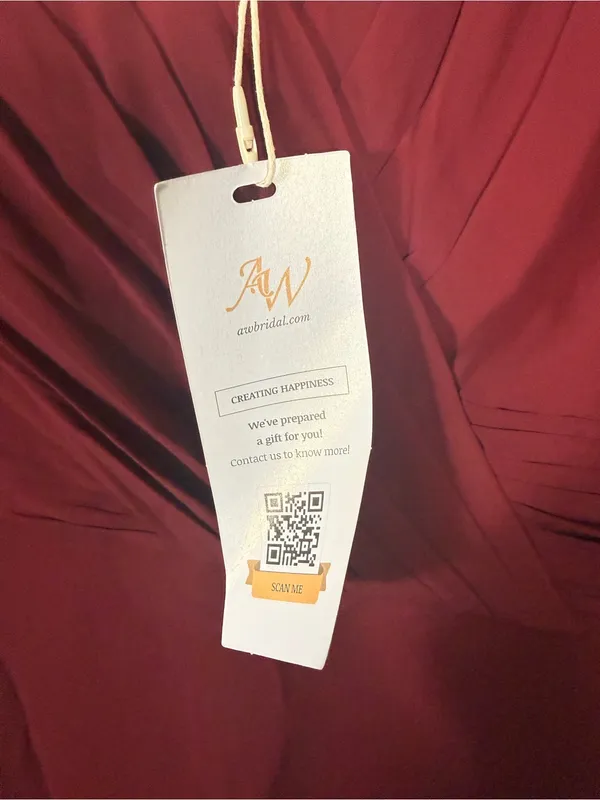NWT AW Bridal Polly Bridesmaid Maxi Dress Jester Red Size 14 - Image 7