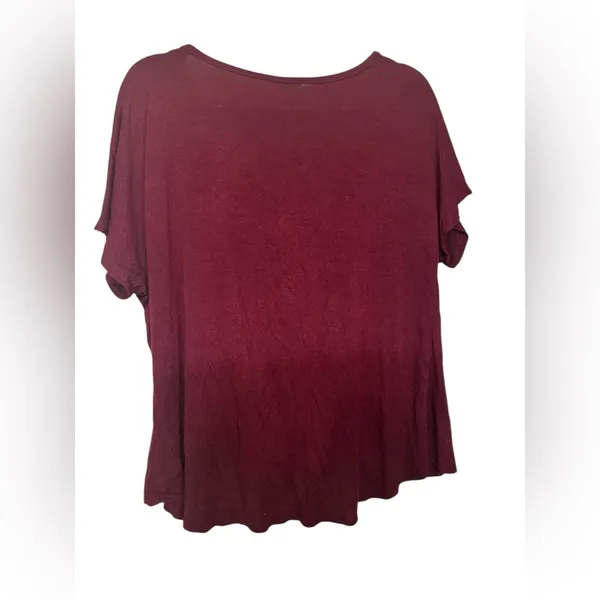Women's Burgundy Top Red Size XL - Image 2