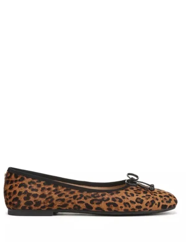 Sam Edelman Women's Alie Animal Print Calf Hair Ballet Flats - Image 4