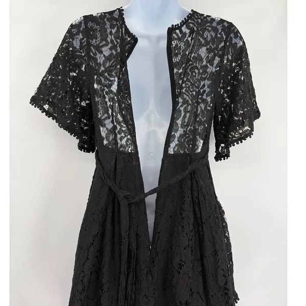 Showpo Lace Mini Dress 6 Whimsigoth Romantic Babydoll Deep V Fairy Grunge Y2K - Image 8