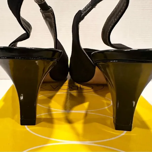 Joan & David Luxe CJDameka Slingback Pump Women's 9‎ Black Fabric Upper NEW - Image 4