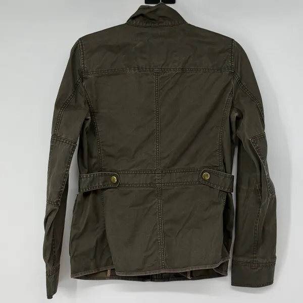 J.Crew Field Jacket‎ Womens Small Brown Cotton Utility Military Coat - Image 2