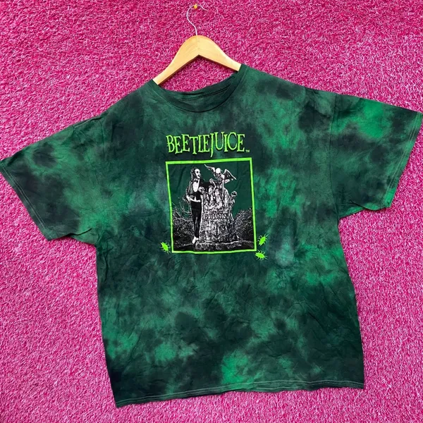 Beetlejuice Tombstone Green Tie Dye T-Shirt XL - Image 3