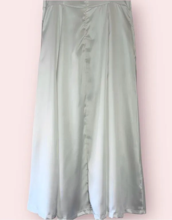 White / Ivory Tulle Midi Tea Length Dress - Image 7