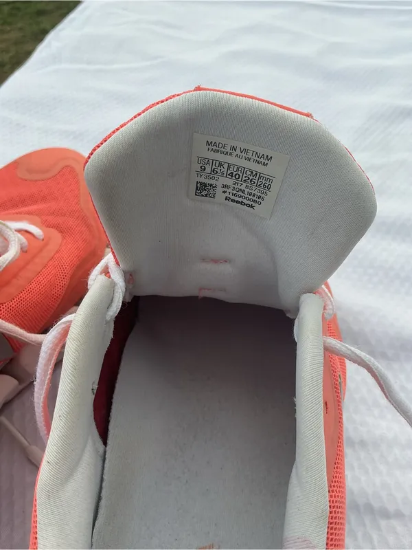 Reebok Coral/White Low-Top Athletic Sneakers - Image 2