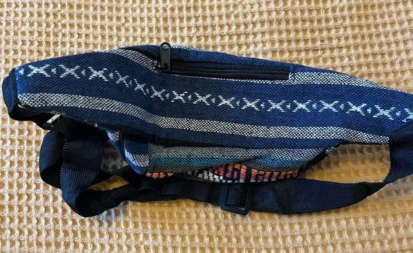 Woven Fanny pack Blue - Image 4