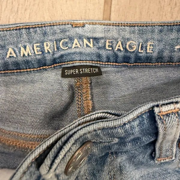 American Eagle Outfitters Faded Blue Ripped Skinny Jeans - Image 2