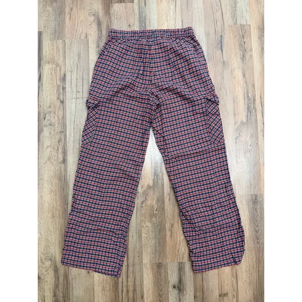 Aerie Plaid Pajama Pants Women's Small Red Navy Cotton Viscose Lounge Sleepwear - Image 4