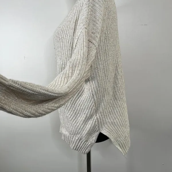 American Eagle Outfitters Knitted Crewneck Side Slit Comfy Cozy Lounge‎ Sweater - Image 3