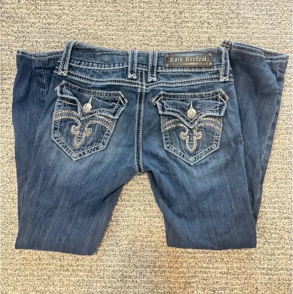 Rock Revival Debbie Straight Jeans Dark Wash - Image 2