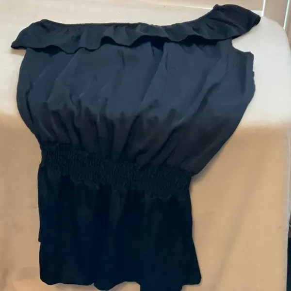 Soulmates Black Ruffled Smocked Jumpsuit - Image 2