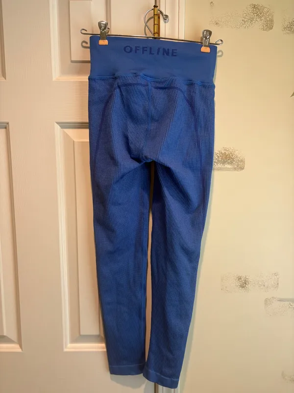 Aerie Offline Blue Striped Leggings - Image 2