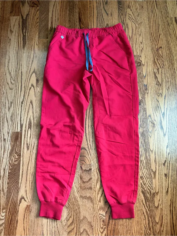 FIGS Tansen Jogger Scrub Pants Red Size S Technical Collection Medical - Image 3