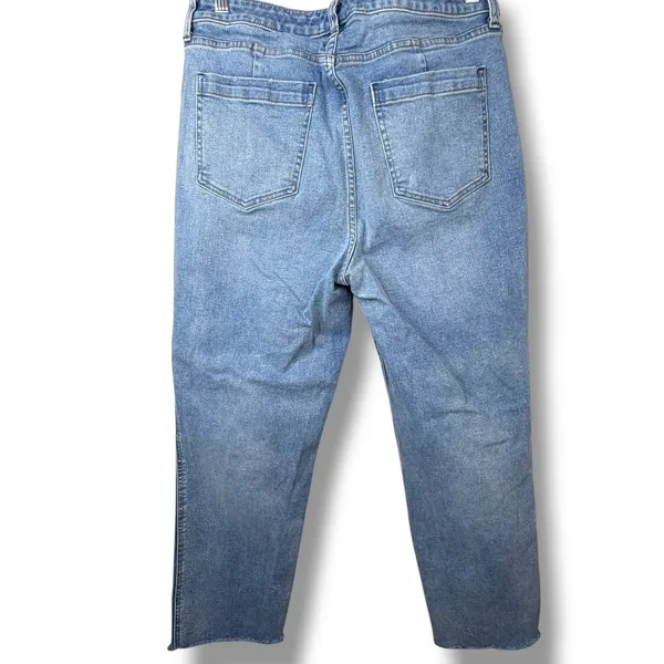 Free People We The Free Crvy High Rise Vintage Inspired Straight Jeans Size 32 - Image 6