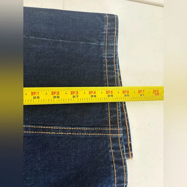 Zara Denim MIDI Jean‎ Skirt Back Slit Long Size XL EUC! 456 - Image 5
