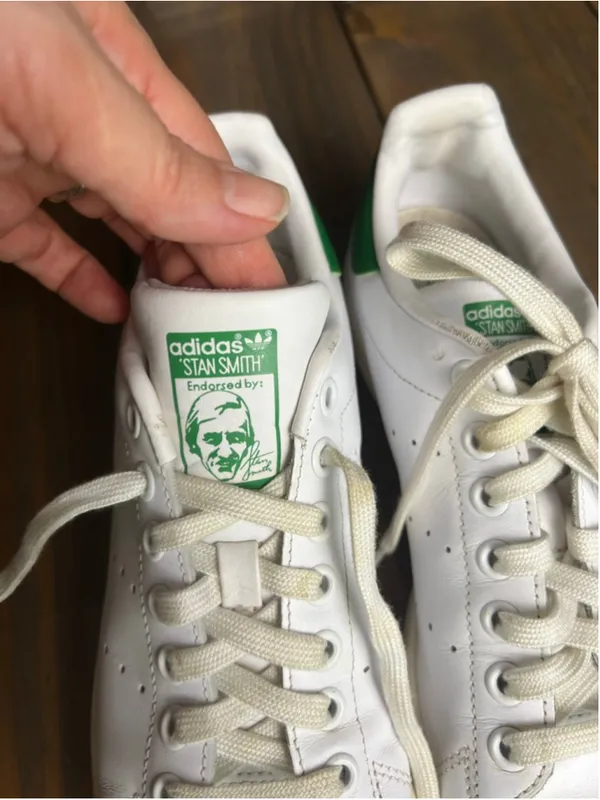 Adidas Stan Smith Womens Size 7 White Green Leather Sneakers B24105 - Image 2