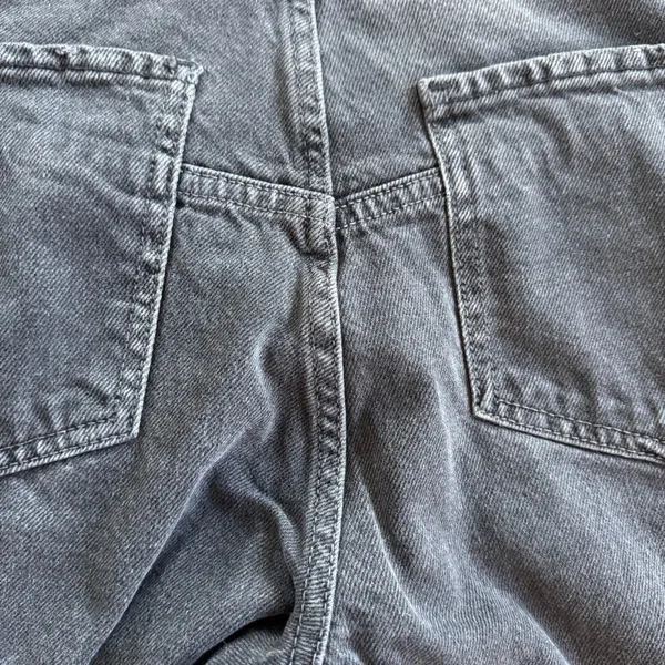 Free People We The Free Grey Baggy Denim Jeans - Image 8