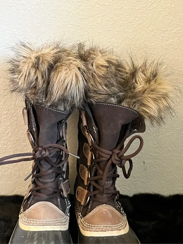 Sorel "Joan Of Arctic" Suede And Faux-Fur Waterproof Snow Boot, 8 Brown - Image 3