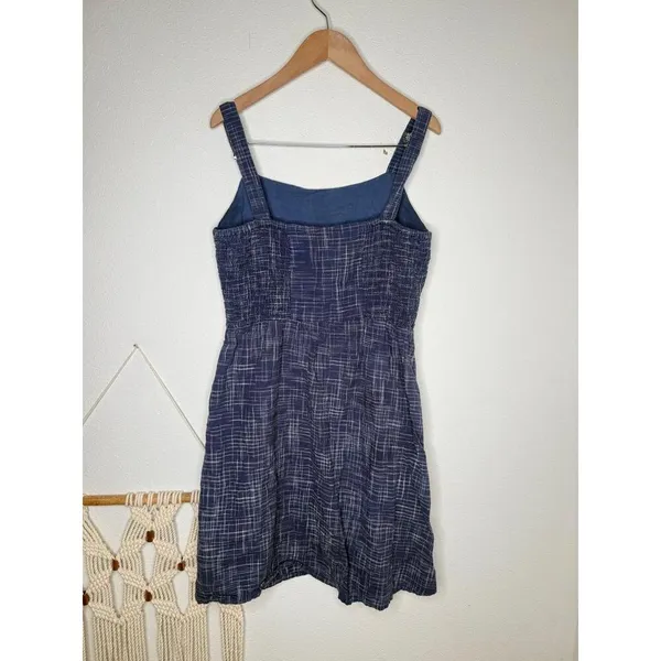 Mata Traders Dress Navy Blue Floral Embroidery Sweetheart neckline Boho - Image 3