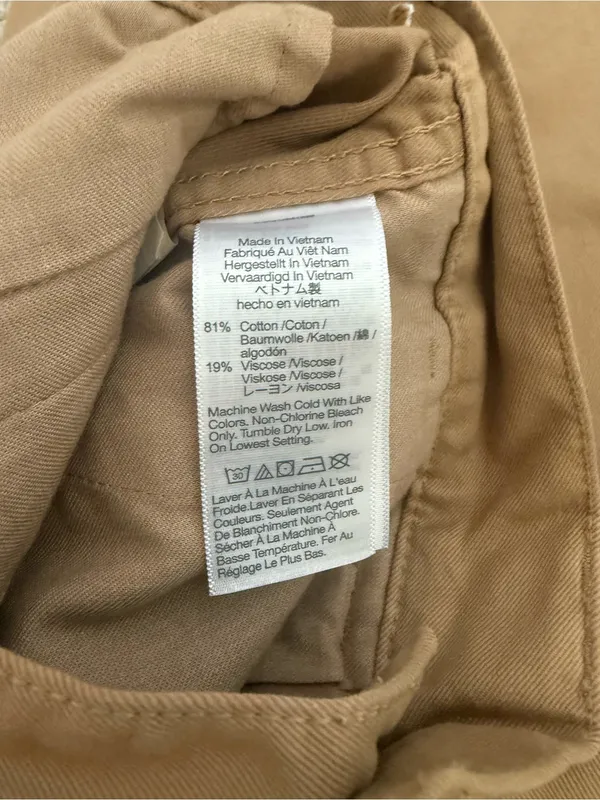 Madewell Garment-Dyed Tapered Chino Pants Seed Khaki Pleated Size 28 - Image 12