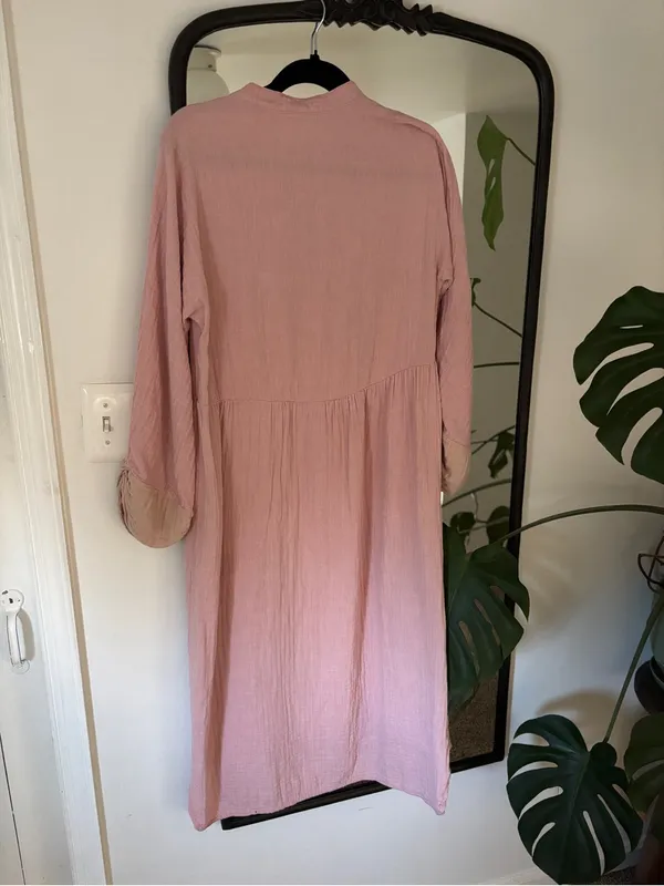Loom ist Women's Pink Gauze Button-Frontw Tunic Dress - Image 2