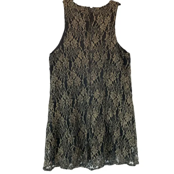 Astr the Label Black Metallic Lace Mini Dress size Medium - Image 3