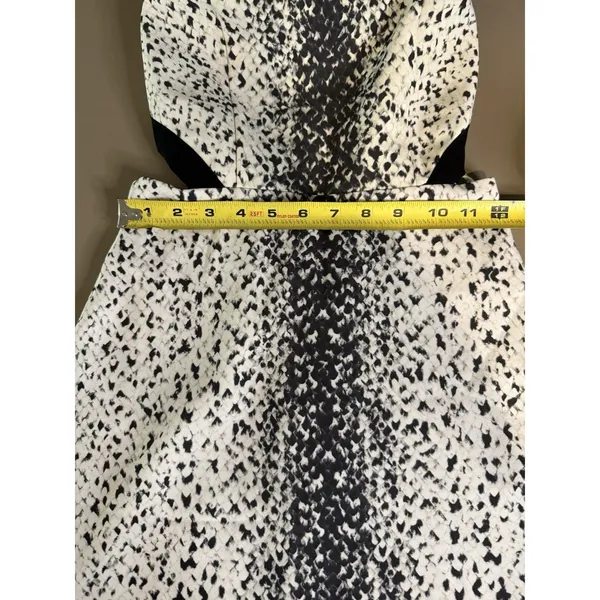Bec + Bridge Snake Print Bodycon Dress Open Back Strappy Midi 2 XSmall Cocktail - Image 6