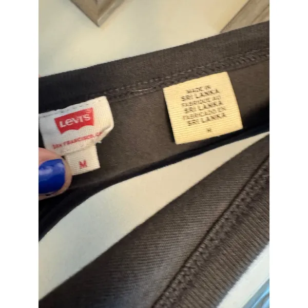 Levis Charcoal Gray Twist Back Tank Top Size Medium‎ - Image 4
