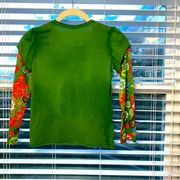 Natures Friend Childhoodcore Green Clean Rawedge Hem Lagen T-shirt girls 7/8 - Image 3