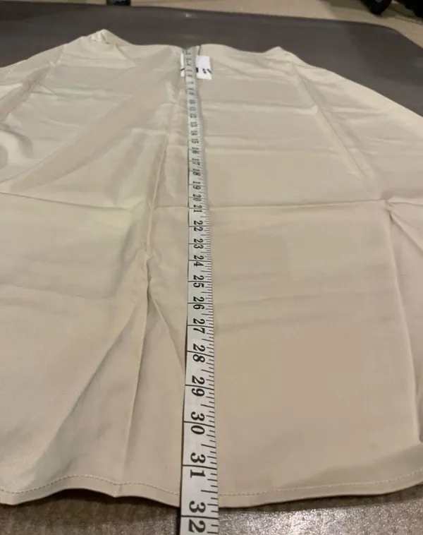 ZARA A Line Beige Midi Satin Skirt S - Image 4