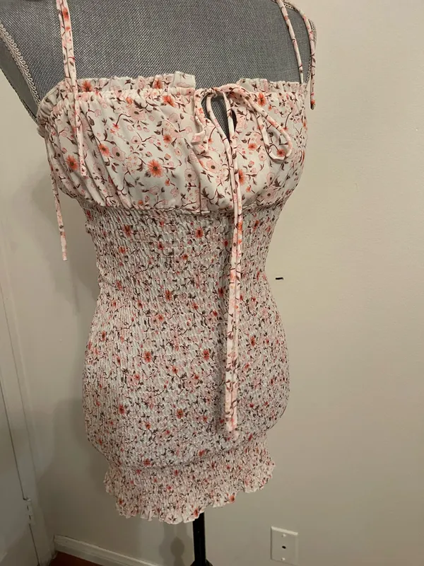 Kirra Smocked Floral Spaghetti Straps Mini Dress - Image 7