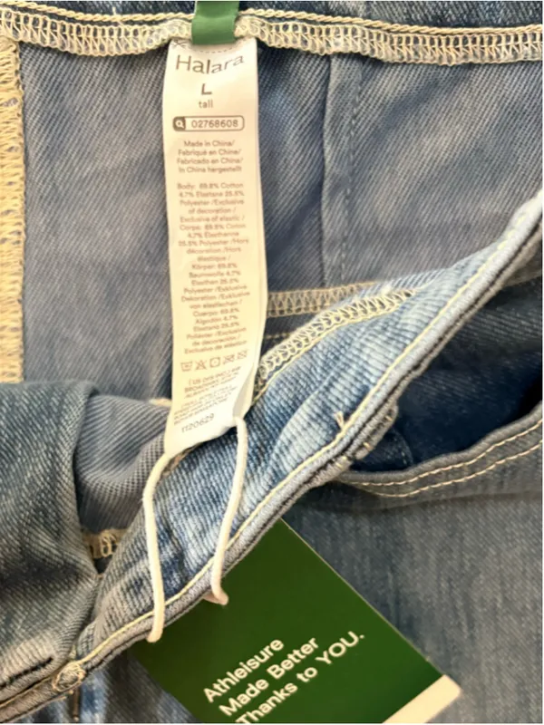 Halara Flex™ High Waisted Pockets Washed Casual Wide Leg Jeans Size Large Tall - Image 10