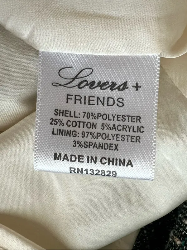 Lovers + Friends Women’s Aubrey Metallic Tweed Fit And Flare Mini Dress Size XS - Image 10