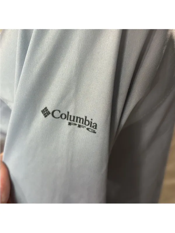 Columbia Light Grey Long-Sleeve Jersey with Blue & Orange Floral Graphic - Image 5