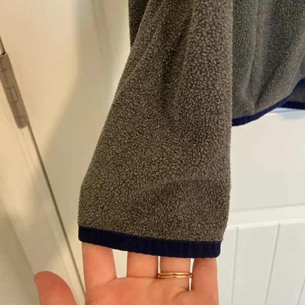 EUC | L.L. Bean women’s gray soft brushed fitness fleece‎ zip jacket — medium - Image 2